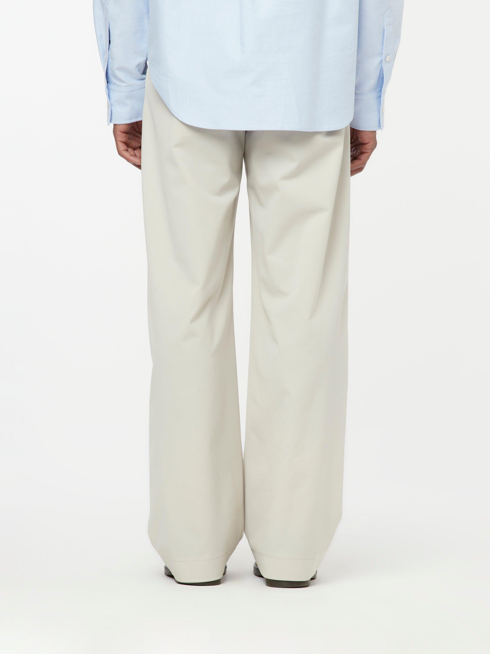 Pleated Shift Trousers (Ecru) Product Image