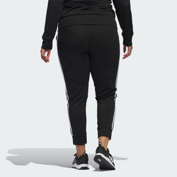 Essentials Warm-Up Slim Tapered 3-Stripes Track Pants (Plus Size) Product Image