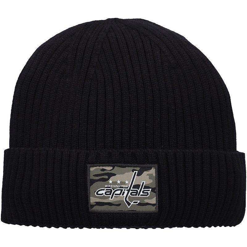 Mens Black Washington Capitals Military Appreciation Cuffed Knit Hat Product Image