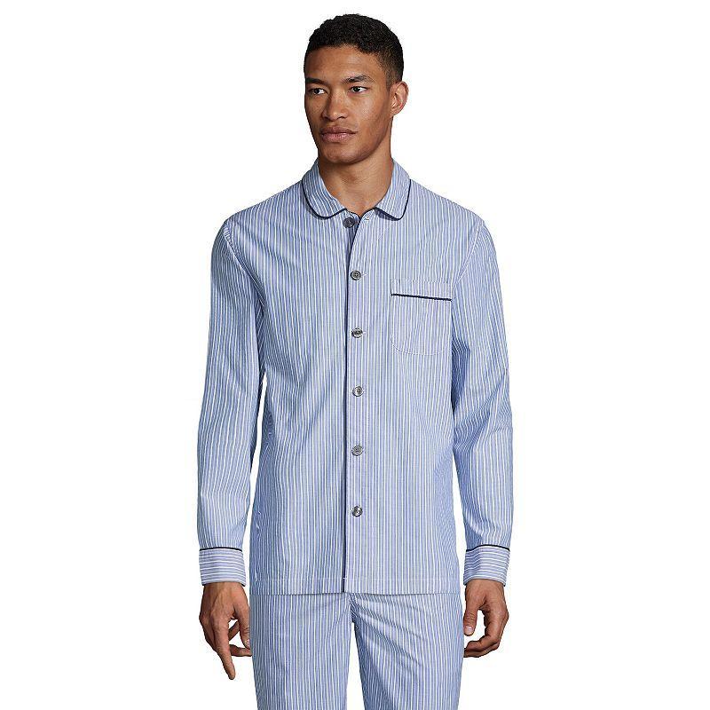 Big & Tall Lands End Poplin Pajama Sleep Shirt, Mens Product Image