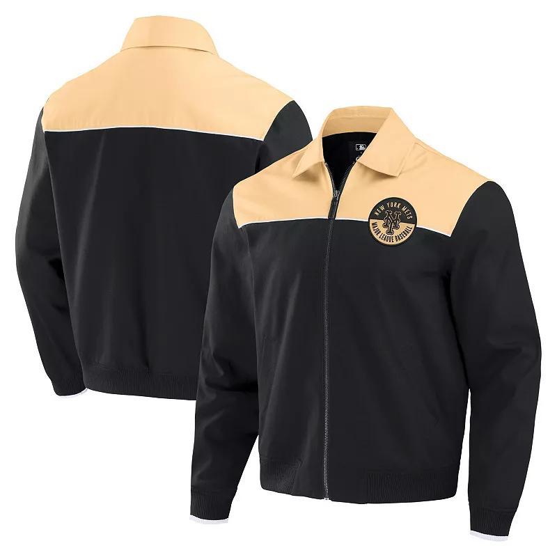 Mens Darius Rucker Collection by Fanatics /Tan New York Mets Canvas Bomber Full-Zip Jacket Product Image