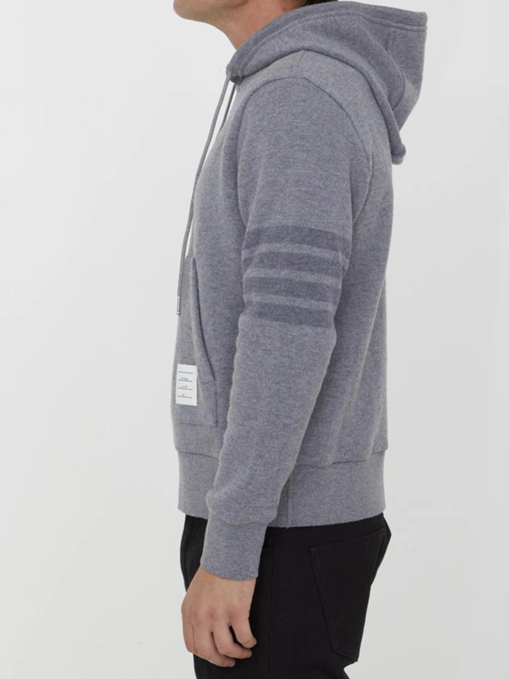 Grey Wool Hoodie Product Image