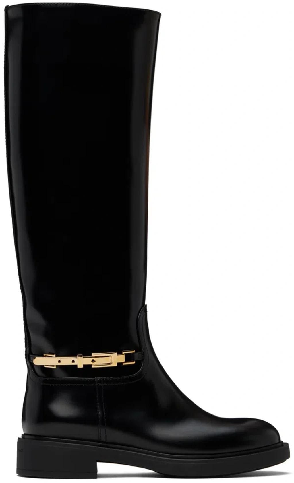 GIANVITO ROSSI Black Martine Boots In Nero product image