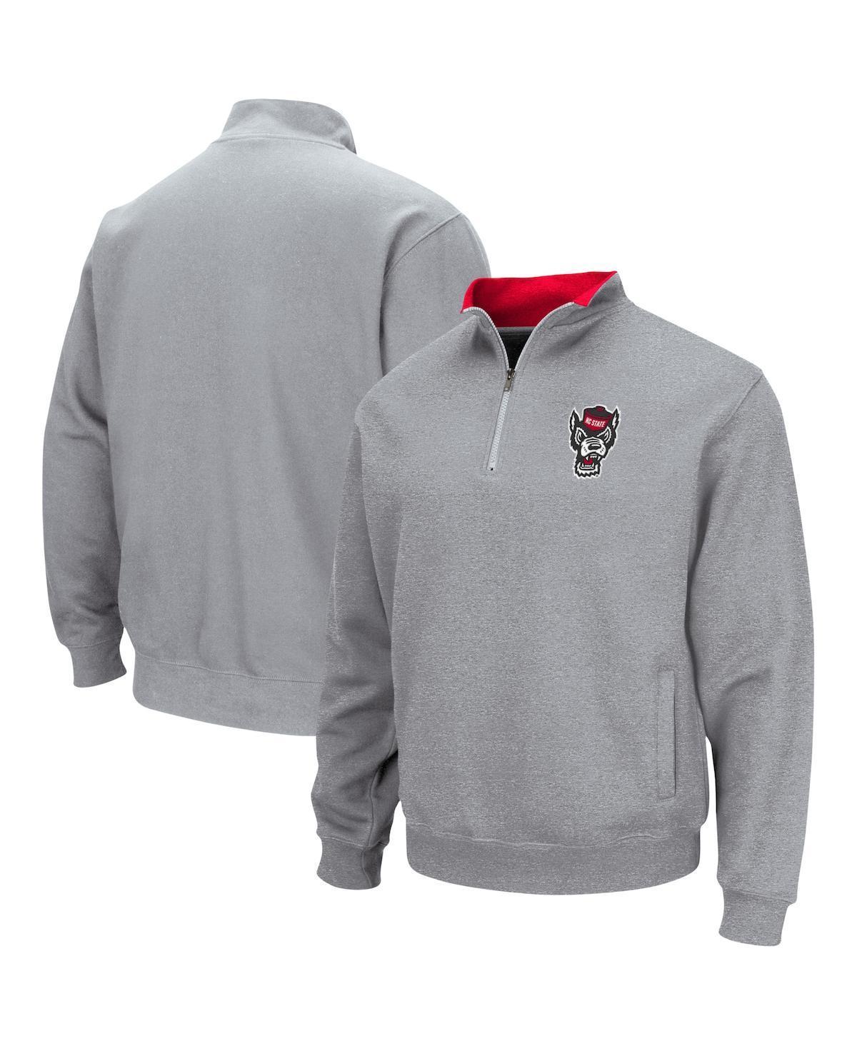 Mens Colosseum Heathered Gray Appalachian State Mountaineers Tortugas Team Logo Quarter-Zip Jacket Product Image