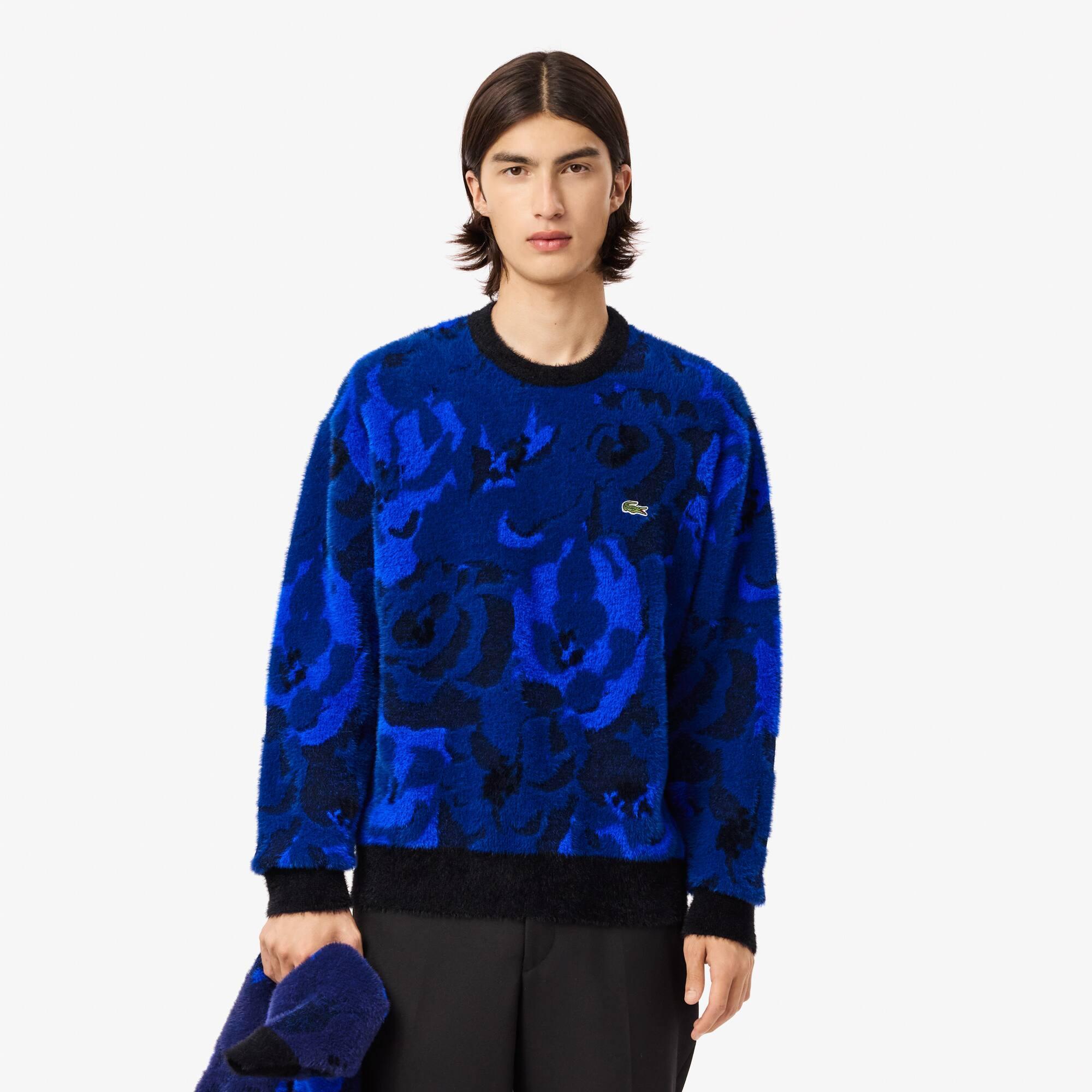 Relaxed Fit Crew Neck Jacquard Sweater Product Image