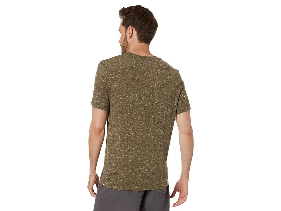 Lucky Brand Linen Short Sleeve Henley (Dark ) Men's Clothing Product Image