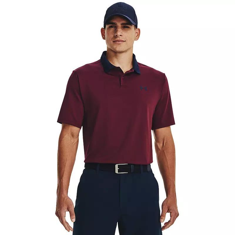 Big & Tall Under Armour Classic-Fit Striped Performance Polo, Mens Red Product Image