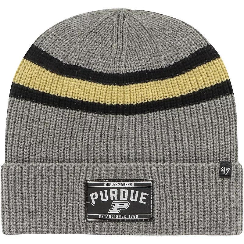 Mens 47 Charcoal Purdue Boilermakers Penobscot Cuffed Knit Hat Product Image