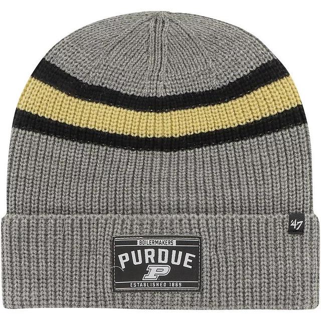 Mens 47 Charcoal Purdue Boilermakers Penobscot Cuffed Knit Hat Product Image