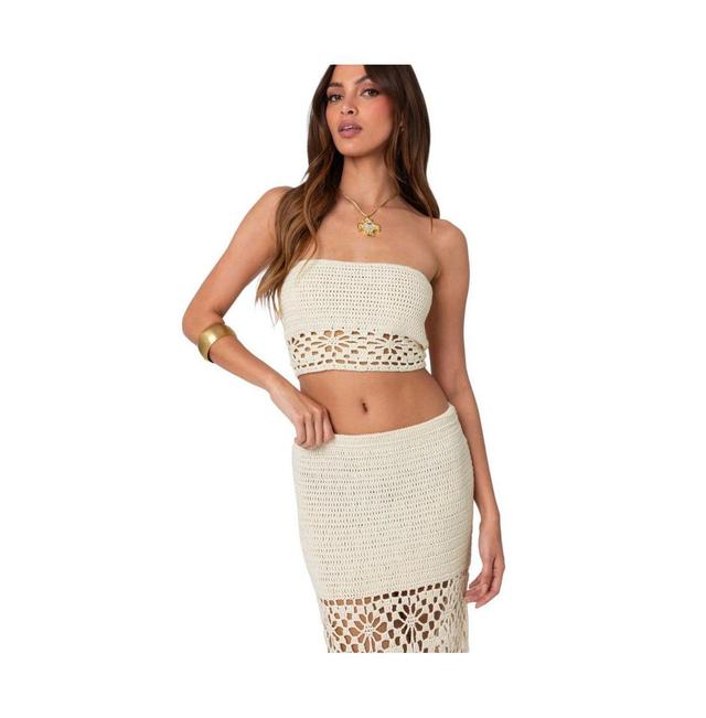 Edikted Womens Ida Crochet Tube Top Product Image