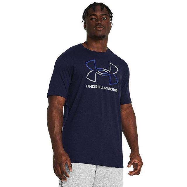 Mens Under Armour Foundation Short Sleeve Tee Black Navy Product Image