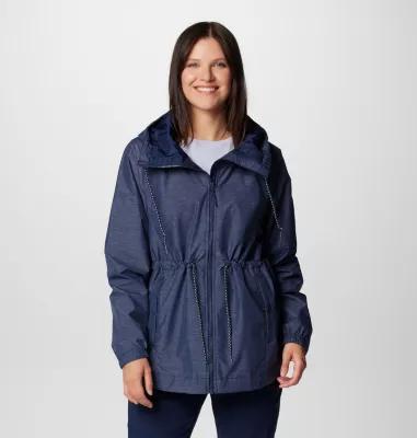 Womens Columbia Lillian Ridge II Rain Jacket Collegiate Blue Product Image