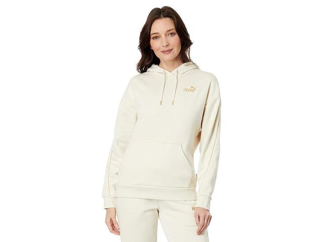 PUMA Essentials+ Minimal Gold Pullover Hoodie (Alpine Snow) Women's Clothing Product Image