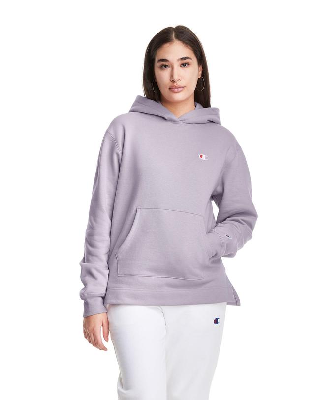 Womens Champion Reverse Weave Hoodie, Split Hem Smoked Lilac L Product Image