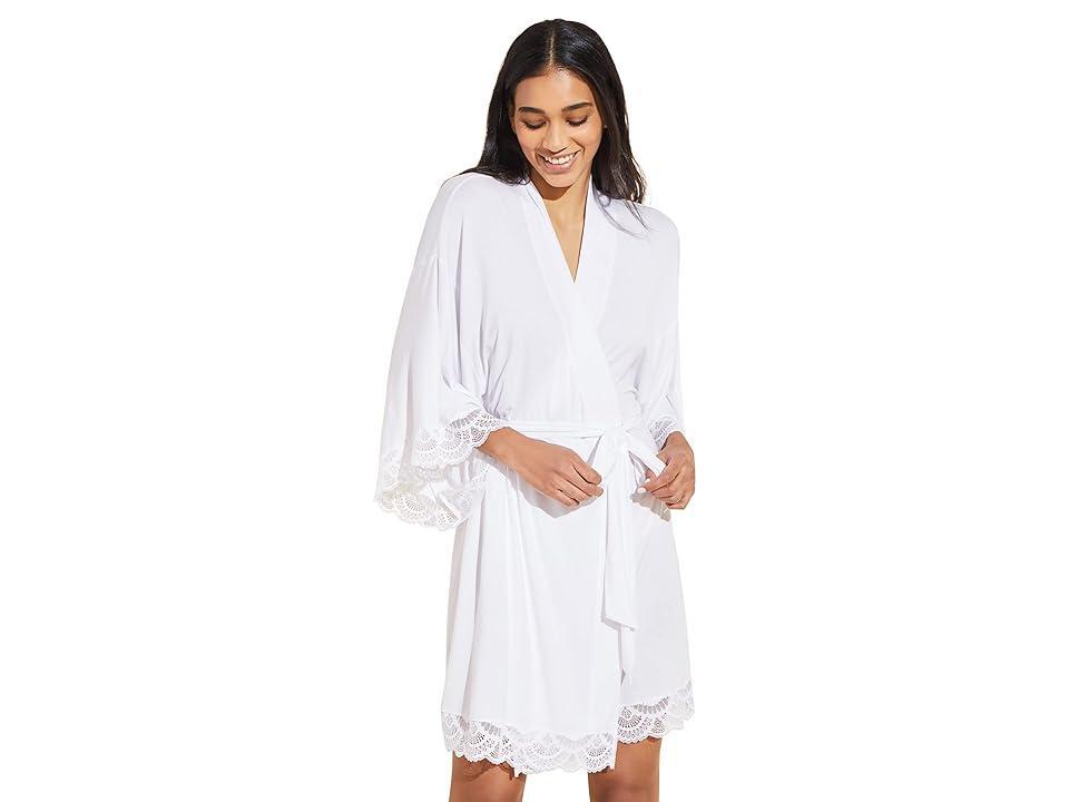 Eberjey Mariana Lace Trim Jersey Robe Product Image