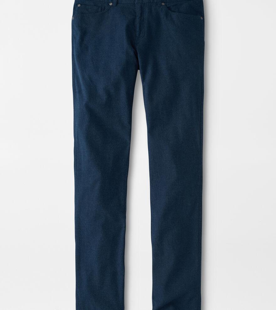 Peter Millar Mens Cotton Flannel Five-Pocket Pant | Color: Atlantic Blue | Size: 34 Product Image