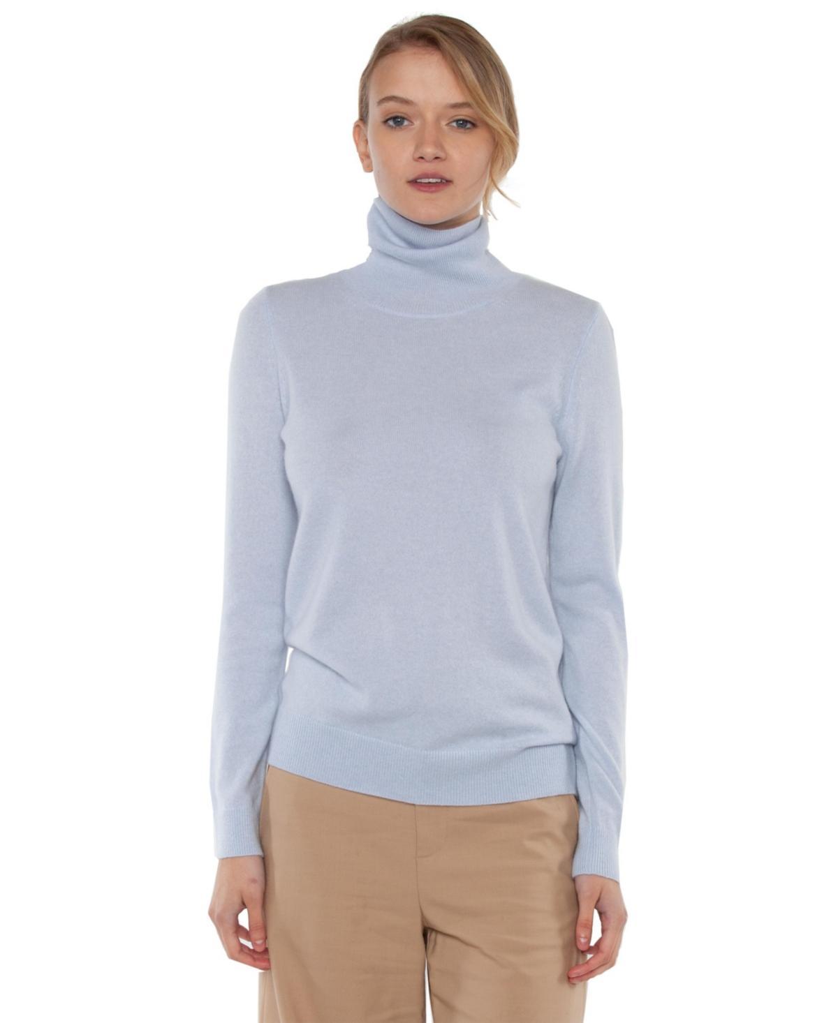 Jennie Liu Womens 100% Pure Cashmere Long Sleeve Turtleneck Pullover Sweater Product Image