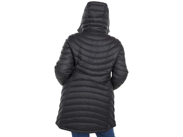 L.L.Bean Plus Size Ultralight 850 Down Hooded Coat (Black) Women's Clothing Product Image