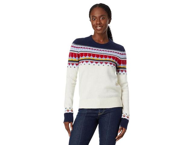 L.L.Bean Signature Camp Merino Wool Pullover Novelty Sweater (Sailcloth Fair Isle) Women's Clothing Product Image