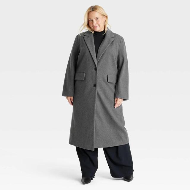 Womens Faux Wool Topcoat - A New Day 3X Product Image