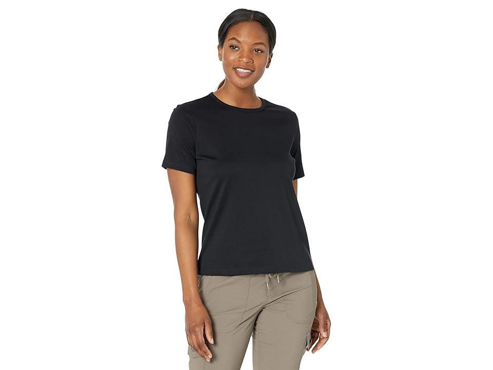 L.L.Bean Plus Size Pima Crew Neck Short Sleeve Women's Clothing Product Image