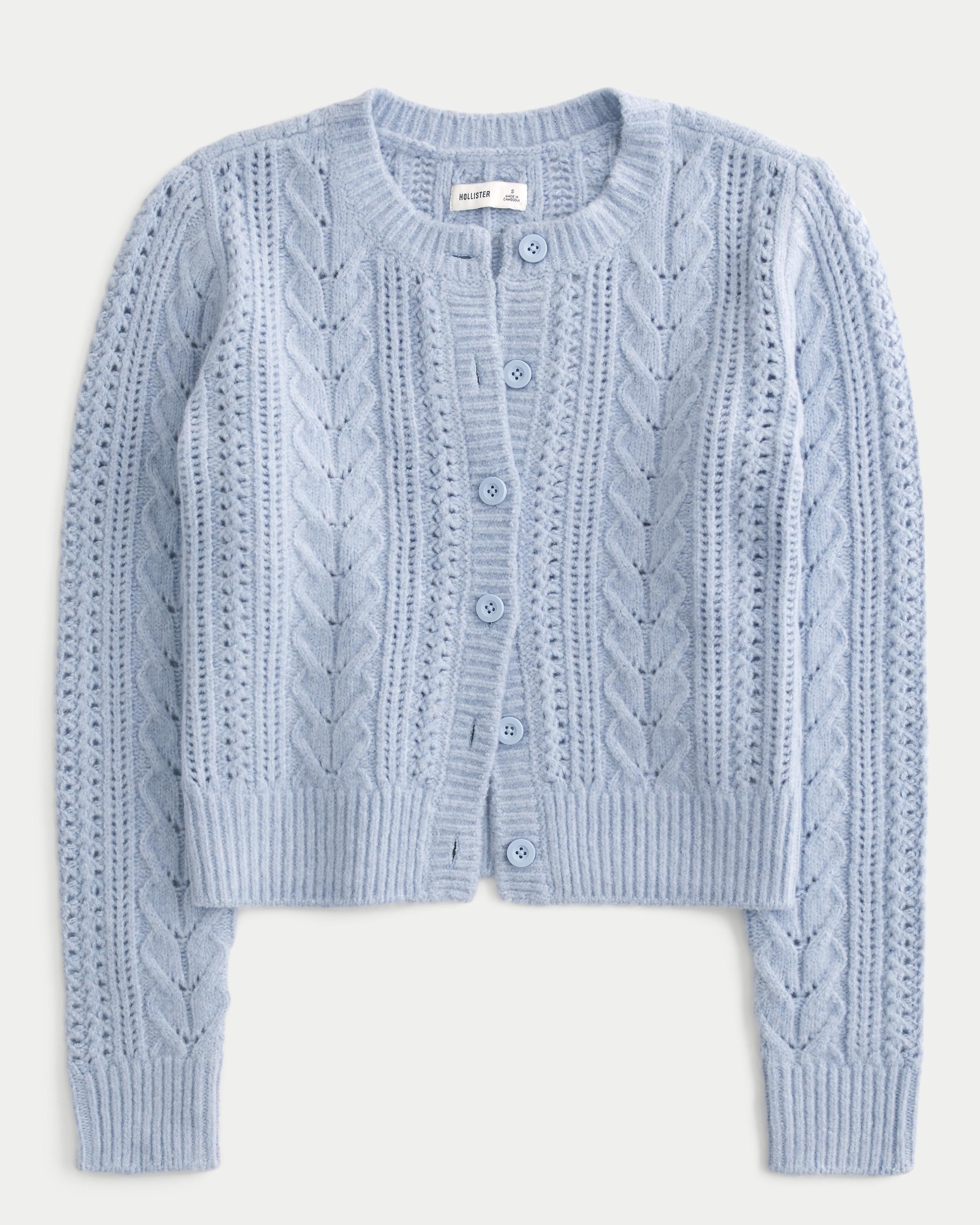 Hollister Comfy Cloud Cable-Knit Cardigan Product Image