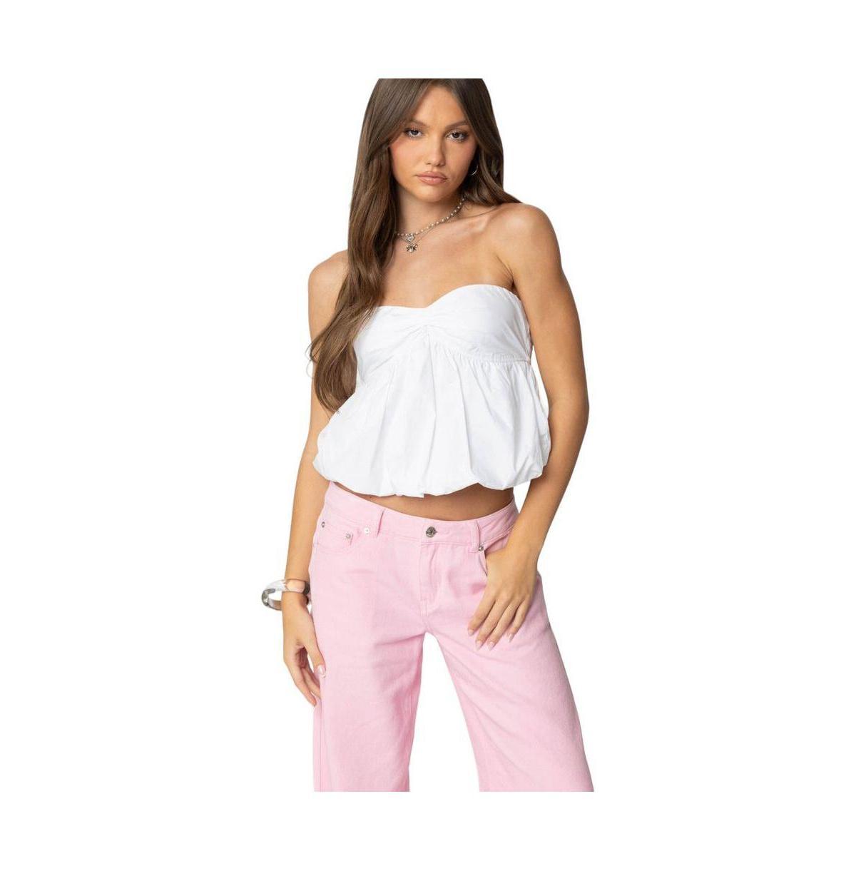 Edikted Womens Serina Strapless Bubble Top Product Image