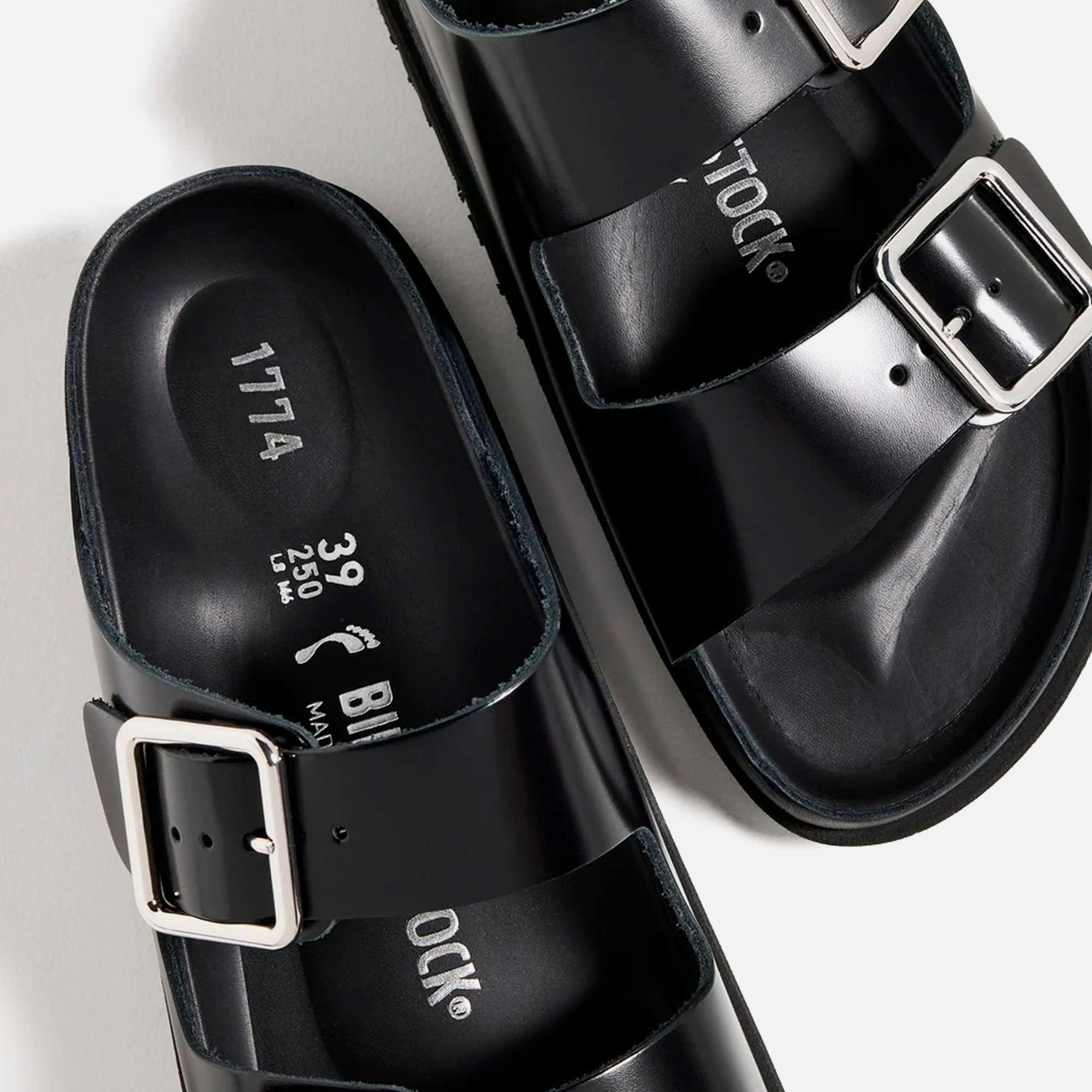 Birkenstock WMNS 1774 Arizona Shiny Leather - Black Female Product Image