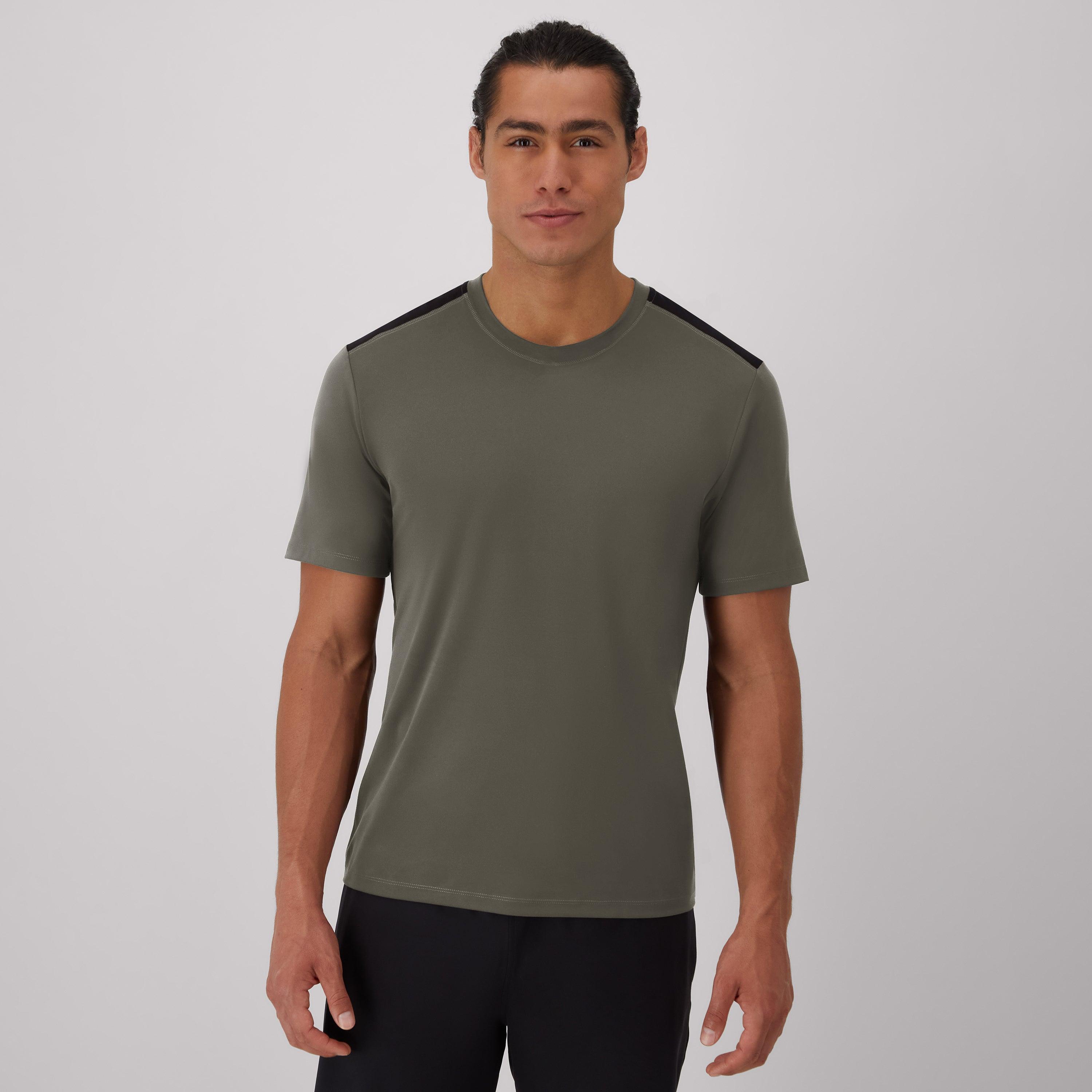 Hanes Moves Mens Air Mesh T-Shirt Herbal Olive Green S Product Image