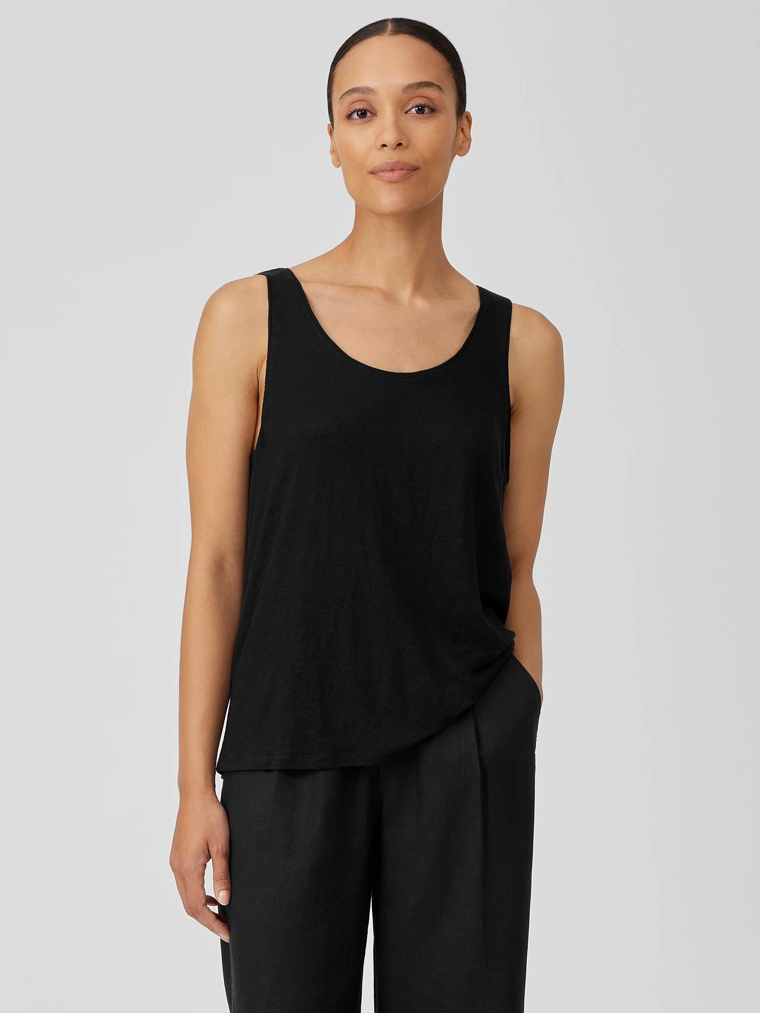 EILEEN FISHER Organic Linen Jersey Tankfemale Product Image