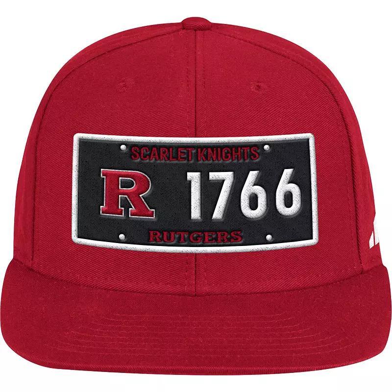 Mens adidas Scarlet Rutgers Scarlet Knights Established Snapback Hat Product Image