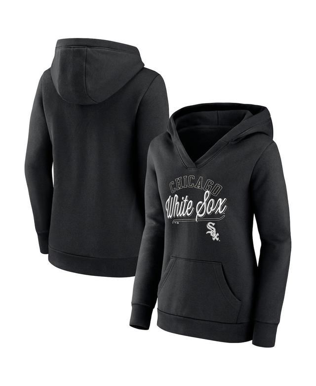 Womens Fanatics Branded Chicago White Sox Simplicity Crossover V-Neck Pullover Hoodie Product Image