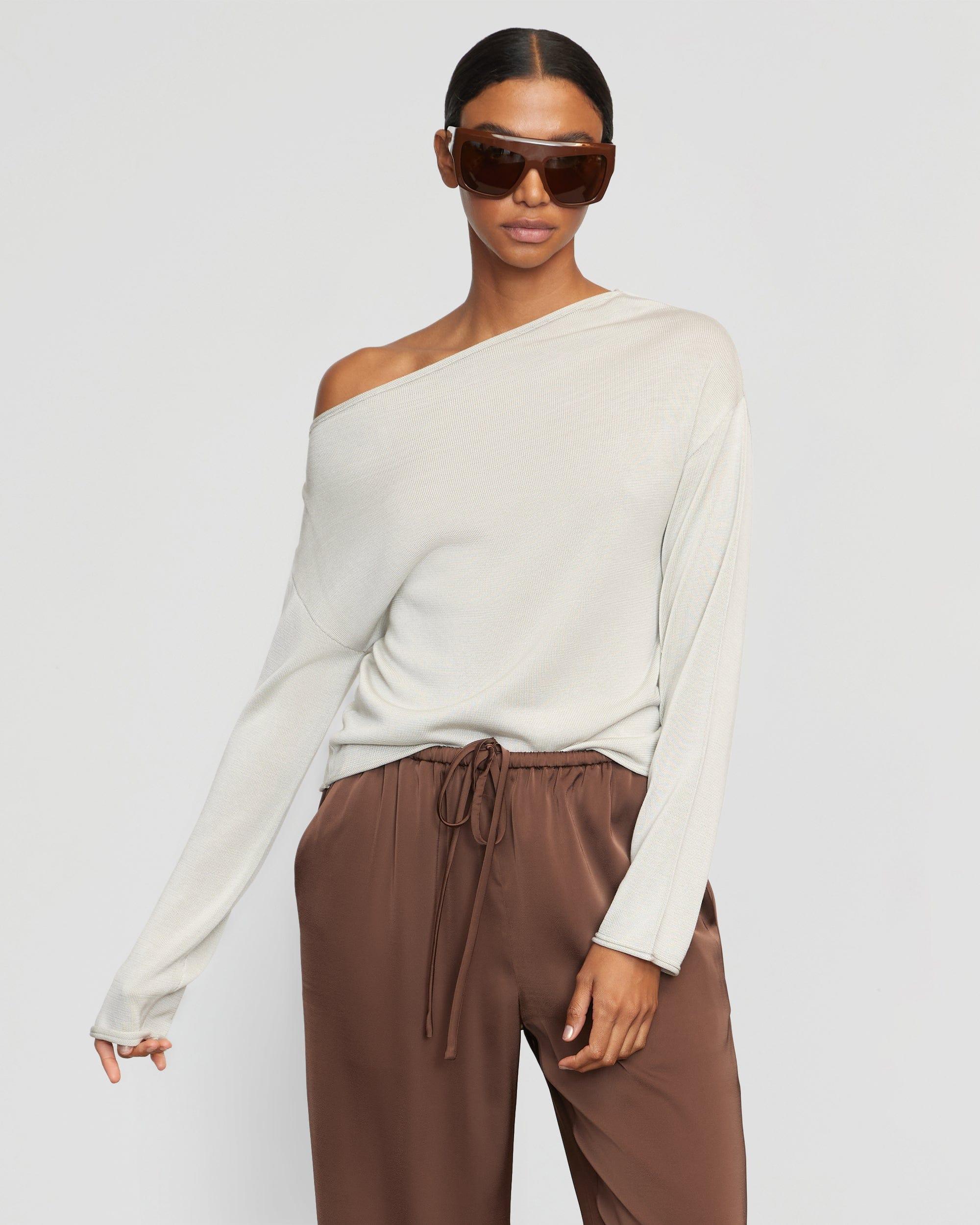 Hachi Tencel-Wool Off-Shoulder Sweater Product Image