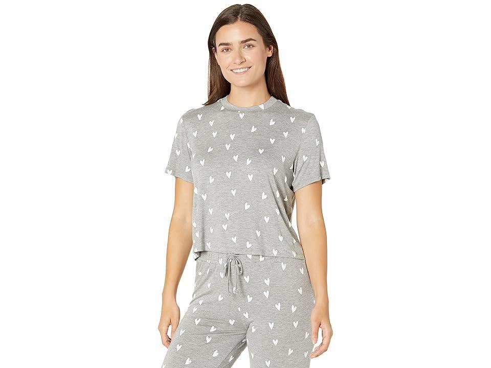 Honeydew Intimates All American PJ Set (Heather Grey Hearts) Women's Pajama Sets Product Image