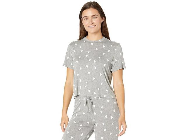 Honeydew Intimates All American PJ Set (Heather Grey Hearts) Women's Pajama Sets Product Image