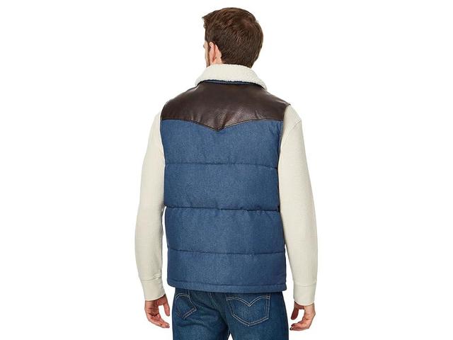 Mens Levis Out West Mixed Media Vest Blue Product Image