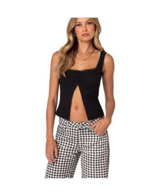 Edikted Womens Odette Split Front Tailored Top Product Image