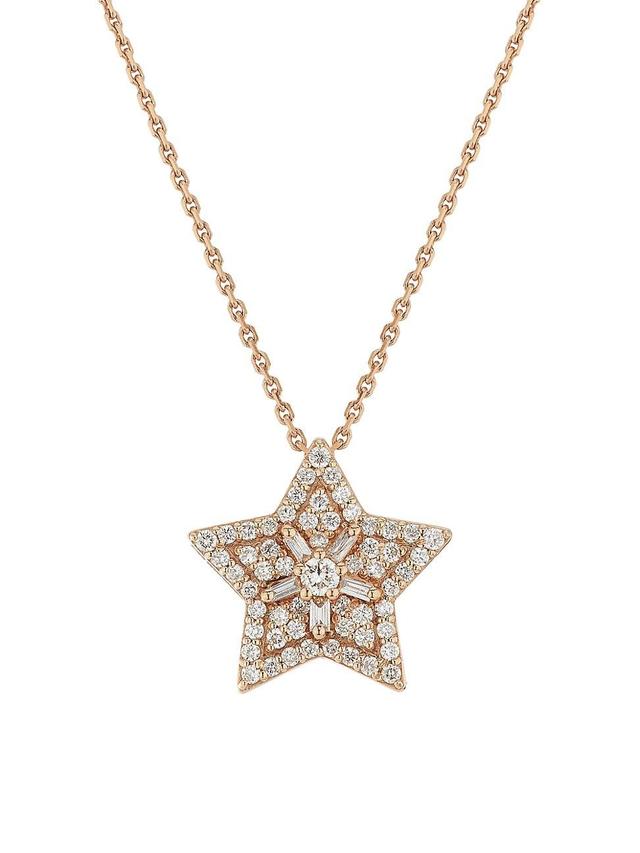 Womens Star Light Sirius 14K Rose Gold & 0.35 TCW Diamond Pendant Necklace Product Image