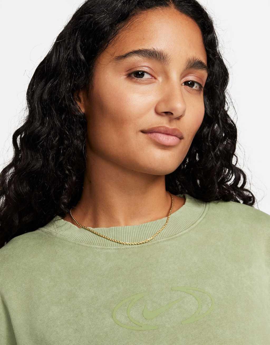 Nike Phoenix sweatshirt in washed green Product Image