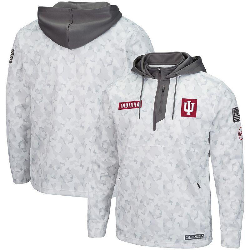 Mens Colosseum Arctic Camo Indiana Hoosiers Oht Military-inspired Appreciation Quarter-zip Hoodie Product Image