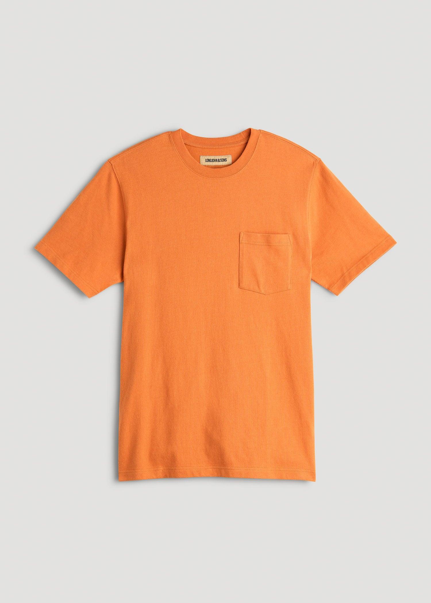 LJ&S Workwear Pocket T-Shirt for Tall Men in Marmalade Product Image