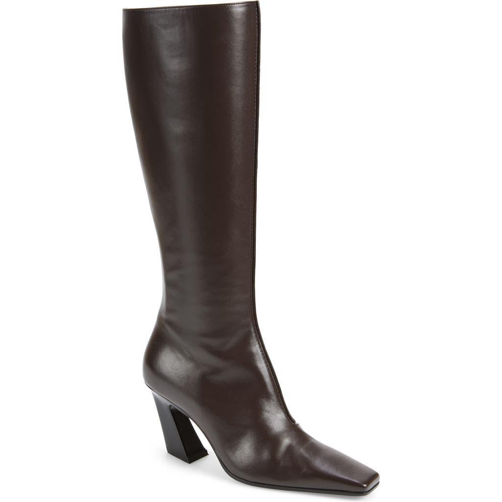 BOTTEGA VENETA Lewis Calfskin Leather Knee Boots In Fondant Product Image