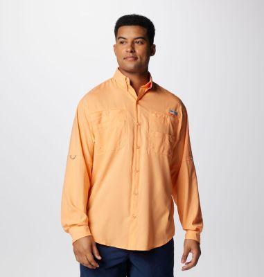 Mens Columbia PFG Tamiami II Long Sleeve Shirt Orange Product Image