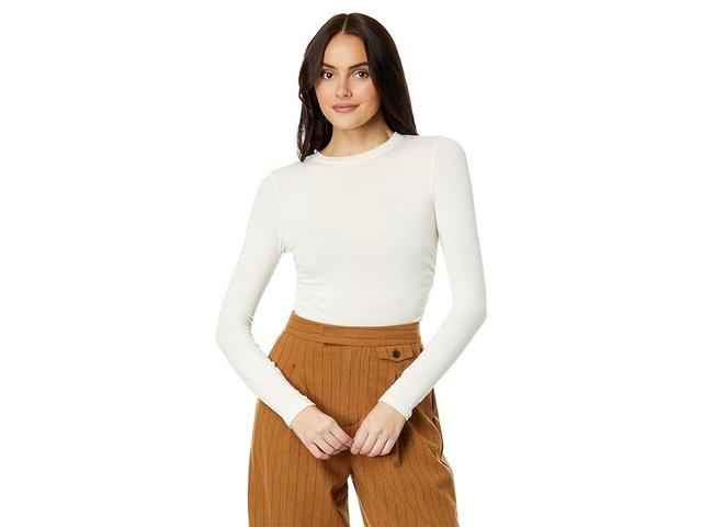 Madewell Long Sleeve Ruched Brushed Jersey Top Product Image