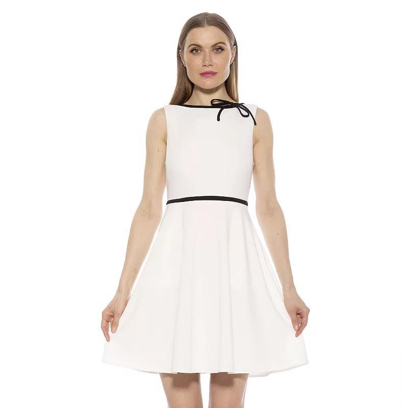 Womens ALEXIA ADMOR Ida Crewneck Fit And Flare Dress Product Image