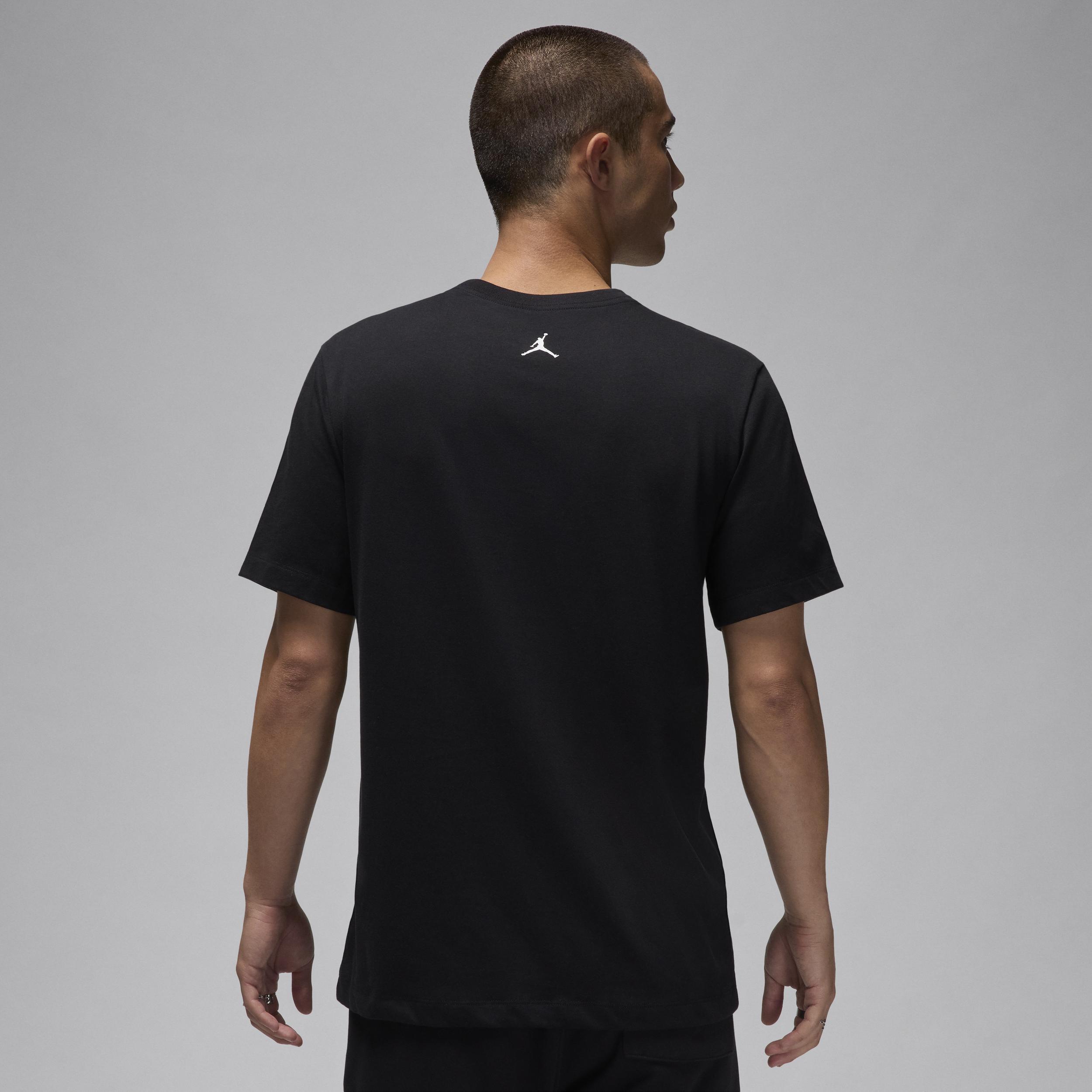 Jordan Mens Jordan Brand Dot MJ Short Sleeve T-Shirt - Mens Black/Sail Product Image