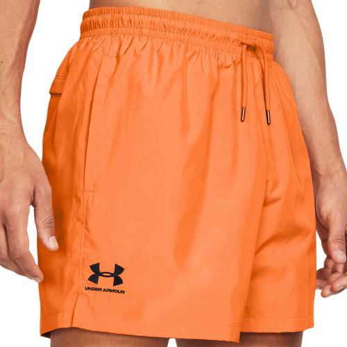 Under Armour Mens Under Armour Woven Volley Shorts - Mens Black/White Product Image