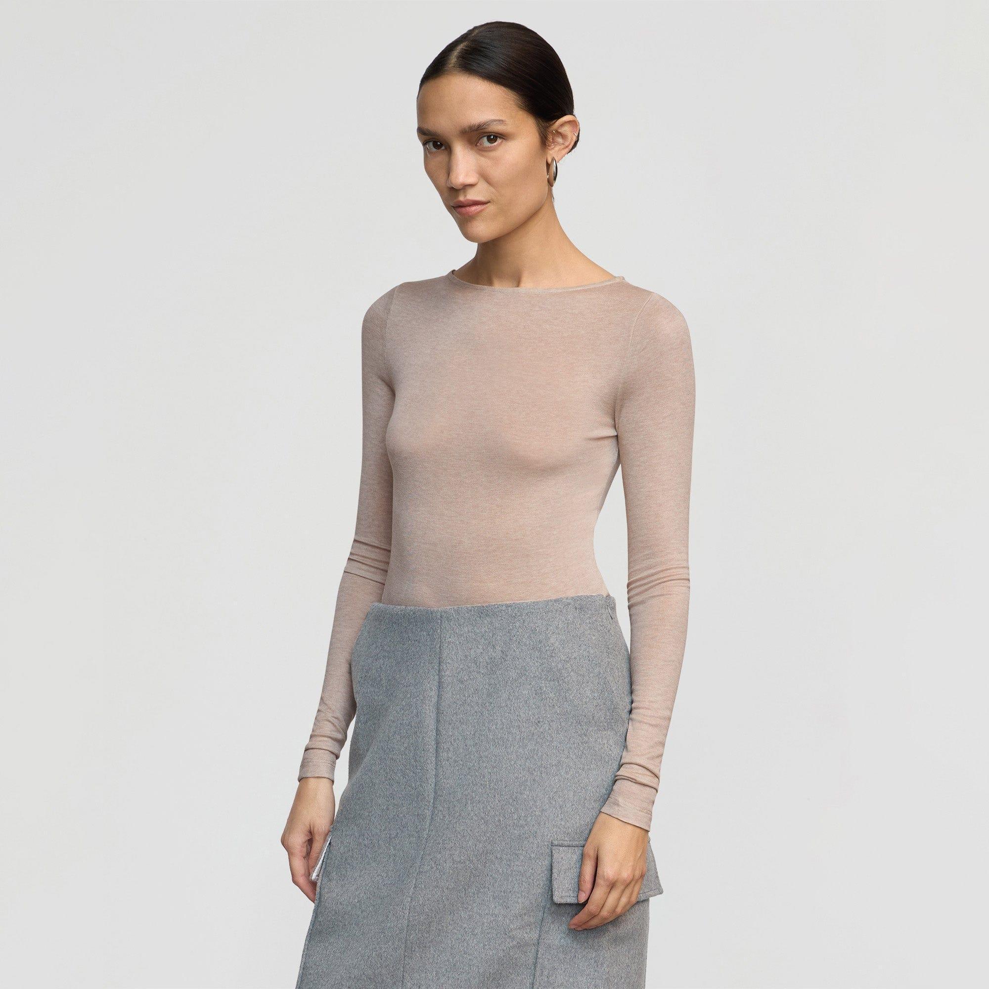 Lana Tencel-Wool Semi-Sheer Tee Product Image