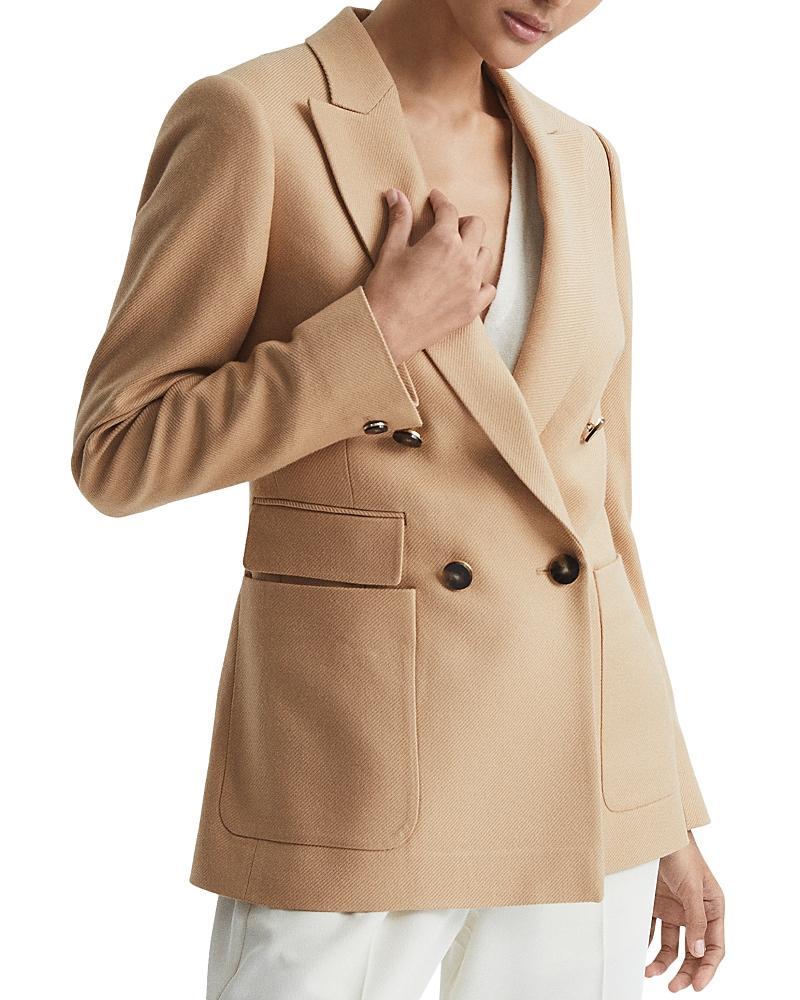 Reiss Larsson Double Breasted Twill Jacket Product Image