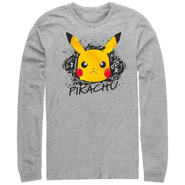 Mens Pokemon Angry Pikachu Electrifying Graffiti Graphic Tee Product Image